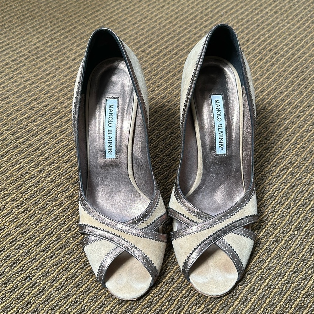 Manolo Blahnik Suede Heels